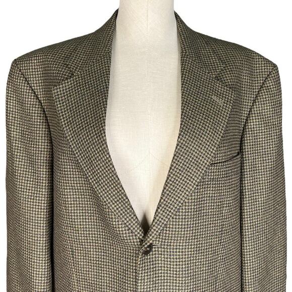 Lana Moda Fine Italian Fabric 3-Button Tweed Blazer Jacket Silk Wool Size 41 R - Picture 2 of 11